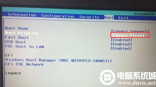 把Boot Priority設置成Legacy First 把Boot Priority設置成Legacy First